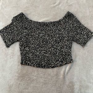 angie (francesca’s boutique) cropped floral shirt